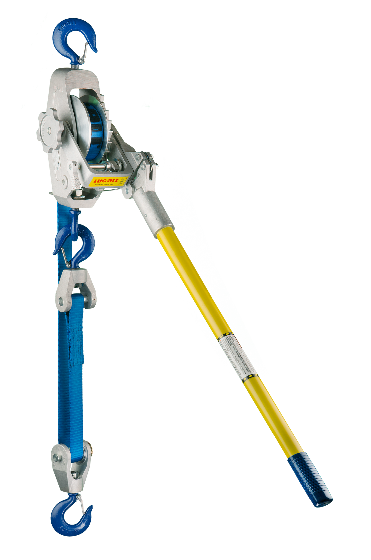 Lug-All 1 Ton X 10' Lightweight Medium Frame Web Strap Hoist (40-A)