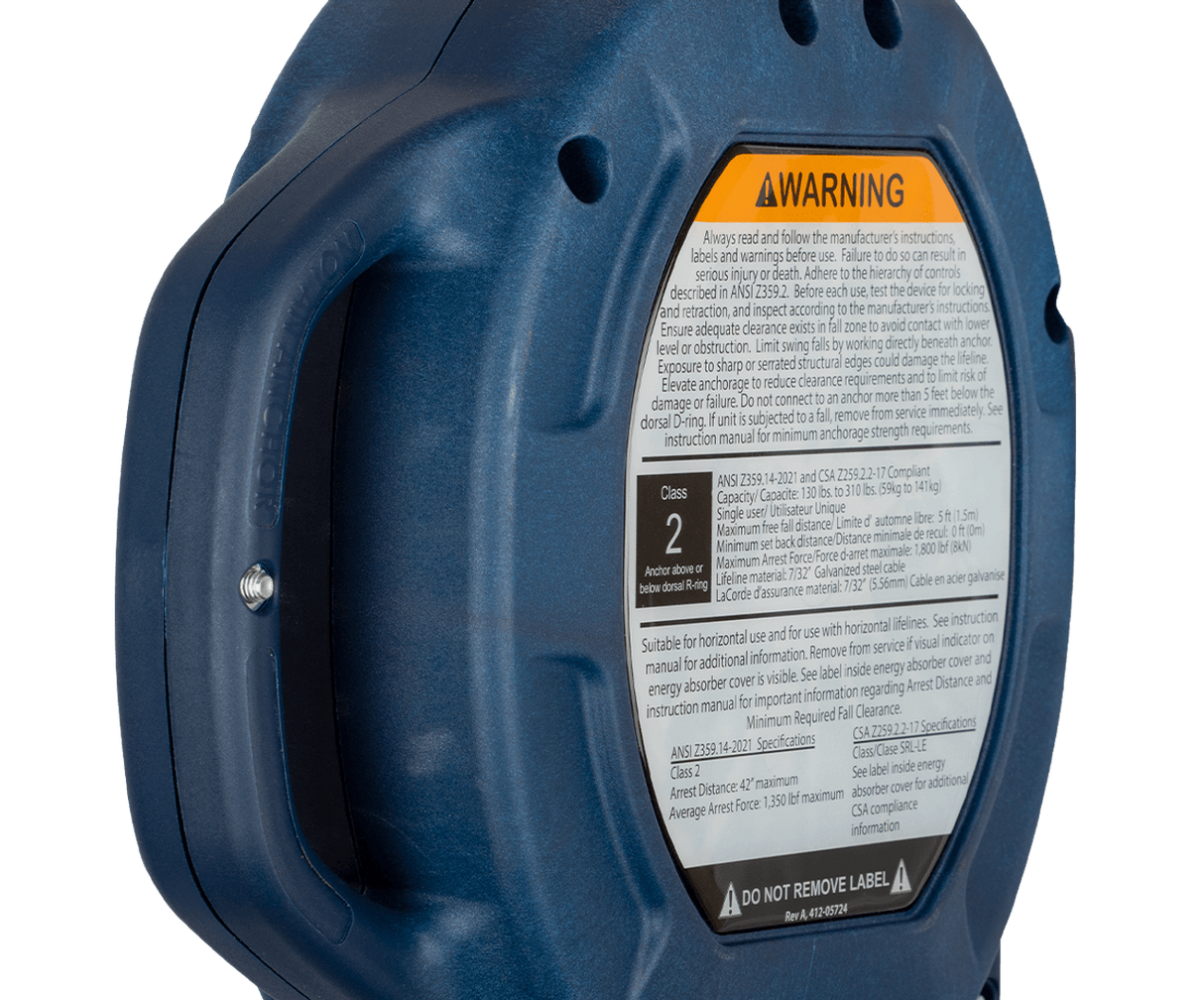 60' FT-R™ Class 2 Leading Edge SRL with Galvanized Steel Cable (721560LEC)