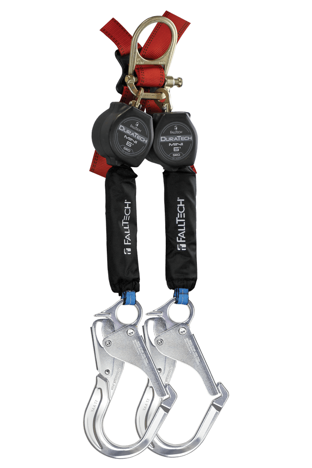 6' DuraTech® Mini Class 1 Personal SRL-P with Aluminum Rebar Hooks, Includes Triple-Lock Steel Dorsal Connector (72706TH5)