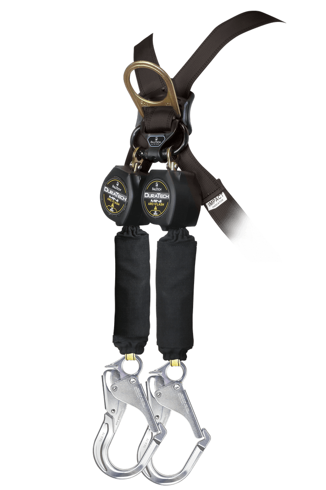 6' Arc Flash DuraTech® Mini Class 1 Personal SRL-P with Aluminum Rebar Hooks, Includes Steel Dorsal Connecting Carabiner (72906TB5)