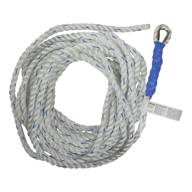 100' Premium Vertical Lifeline with Thimble-eye and Taped End (8201T)