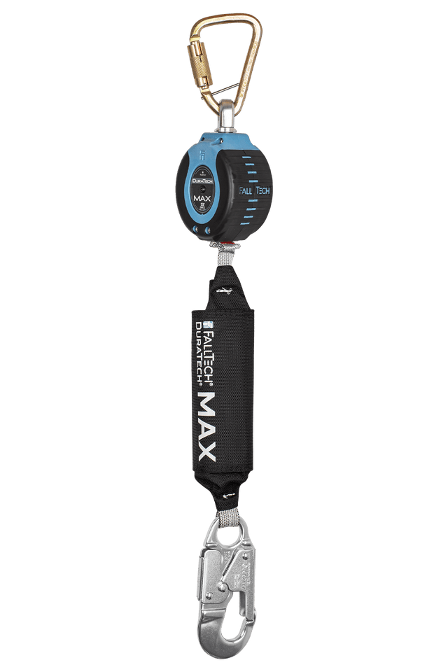 9' DuraTech® MAX Personal SRL with Aluminum Snap Hook, Includes Steel Dorsal Connecting Carabiner (82709SB4)