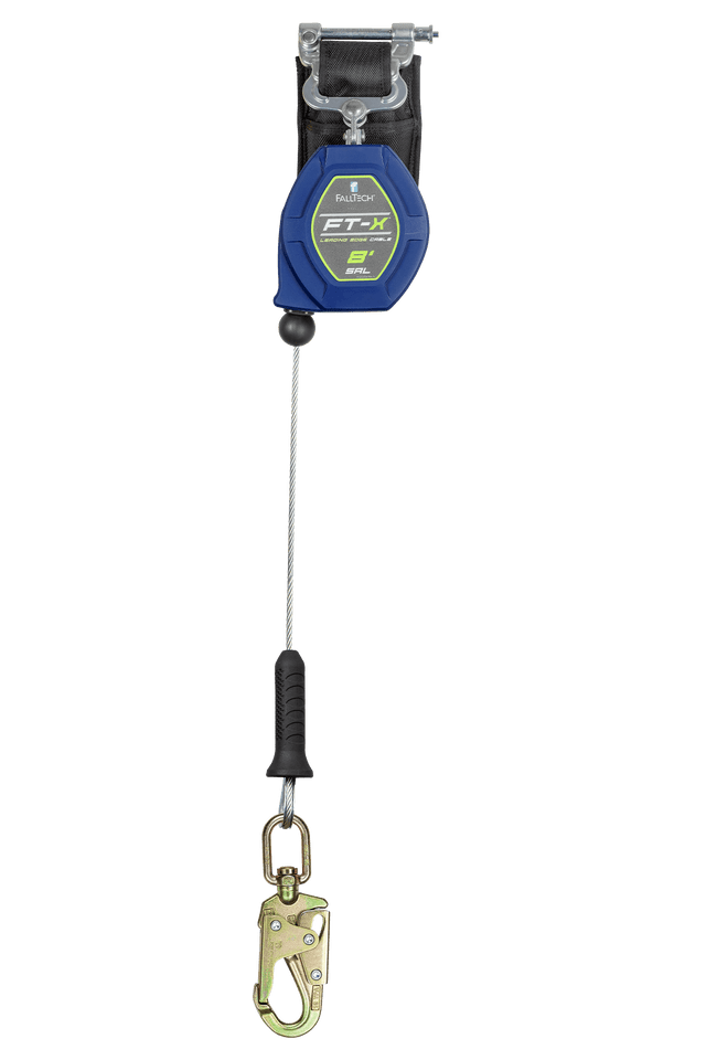 8' FT-X™ Cable Class 2 Leading Edge Personal SRL-P, Single-leg with Steel Swivel Snap Hook (82808SP2)