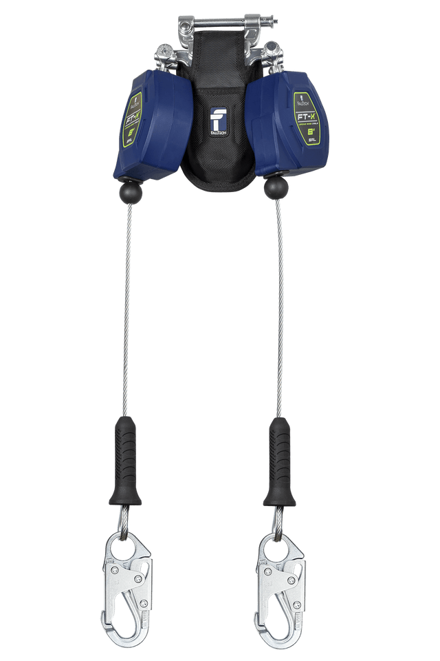 8' FT-X™ Cable Class 2 Leading Edge Personal SRL-P, Twin-leg with Steel Snap Hooks with SpeedLink™ (82808TP1)