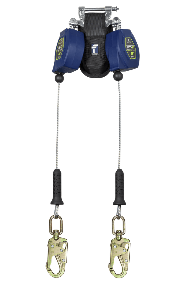 8' FT-X™ Cable Class 2 Leading Edge Personal SRL-P, Twin-leg with Steel Swivel Snap Hooks with SpeedLink™ (82808TP2)