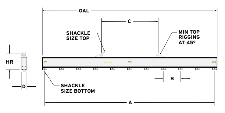 Multi Pick Hd Combo Lift Beam 4,000 lb WLL X 30' (26113)