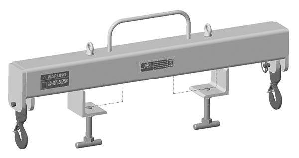 15,000 lbs Outside Swivel Hooks Forklift Beam (16523)