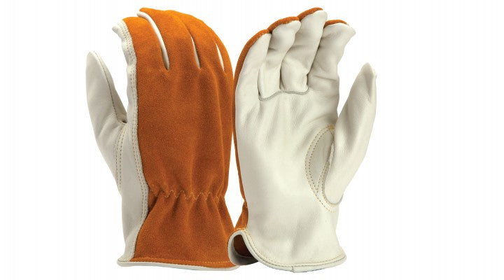 Cow Leather Driver Split Back Kevlar Keystone Thumb- Large (GL2008KL) Per 1