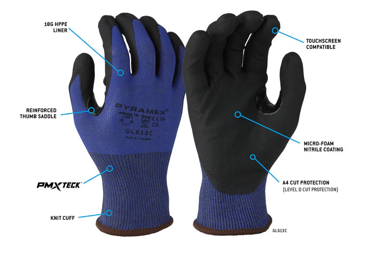 Glove Nitrile 18G A4 TouchScreen Large (GL613CL) Per 12