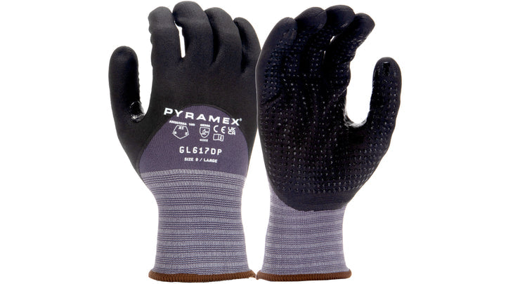 Nitrile 15G Nylon/Spandex 3/4Dip Dots Extra Small (GL617DPXS) Per 12