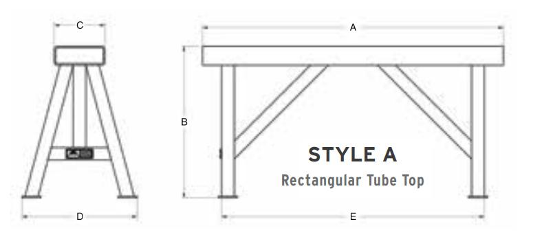 3,000 lbs Style A Mat Stand 28" Tall 42" Wide (13903)