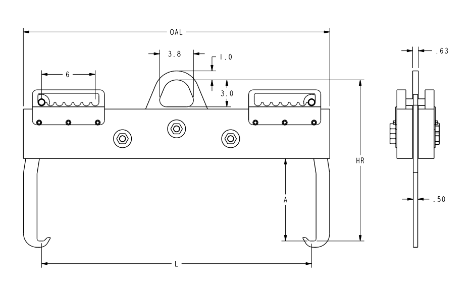 2,000 lbs Non-Conductive Lift Beam 30"-42" Adjustable (17442)