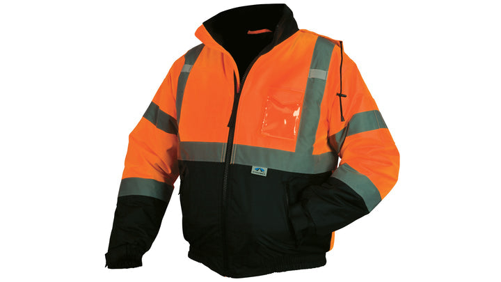 Orange Hi-Vis Orange Bomber Jacket with Quilted Lining - Size Medium (RJ3220M) Per 1