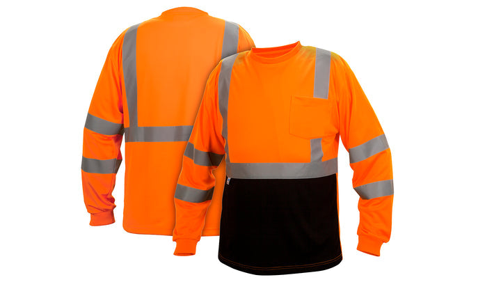 Orange/Black Hi-Vis Orange Long Sleeve - Black Bottom - Size 5X Large (RLTS3120BX5) Per 5