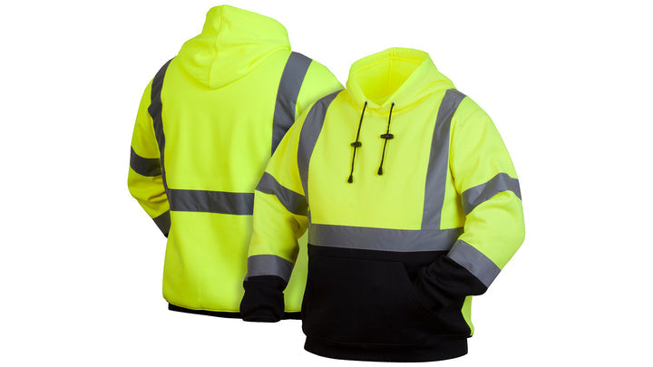 Lime/Black Hi-Vis Lime Pullover Sweatshirt with Black Bottom- Size 5X Large Tall (RSSH3210TX5) Per 1
