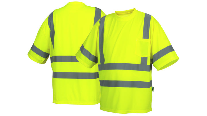 Lime Hi-Vis Lime - Class 3 T-shirt - Size Large (RTS3410L) Per 5