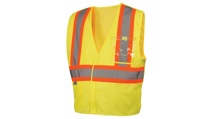 Lime SAFETY VEST - HI-VIS LIME WITH 5 POINT BREAK - SIZE SMALL (RVHL2710BRS) Per 5