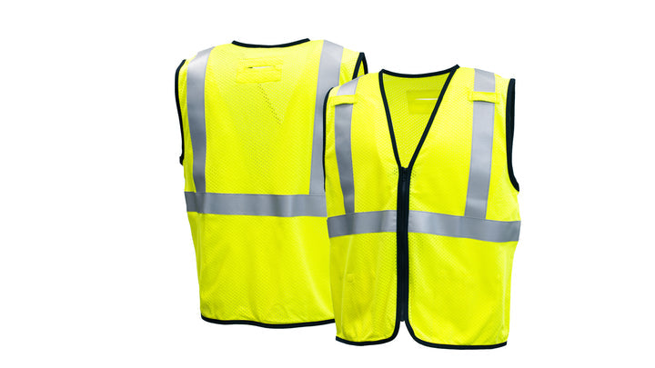 Lime Class 2 - Mesh FR Vest w/ Zipper - Lime -4X Large (RVZ5210FRX4) Per 1