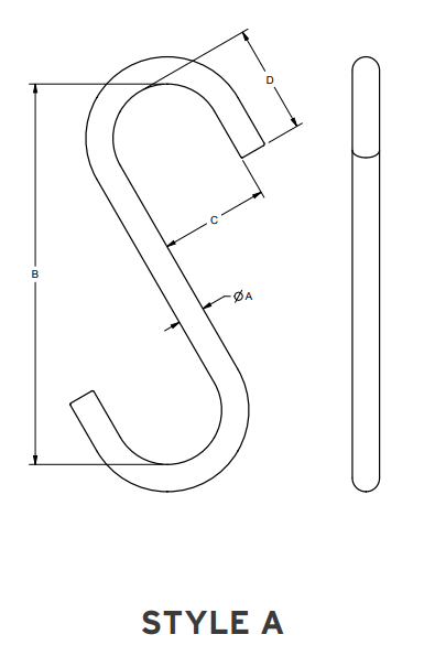 1/2" x 7" S-Hook Style A (14192)