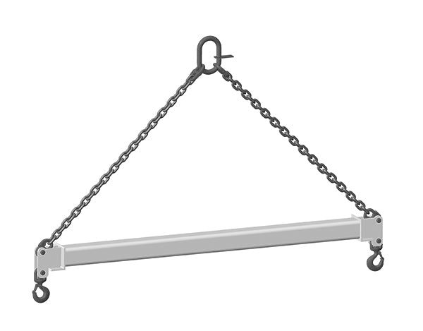 10,000 lbs 6' Fixed Spreader Beam Swivel Hook Connections (13119)