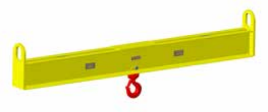 4,000 lbs 12' Twin Hoist Lift Beam With Swivel Latch Hook (16430)