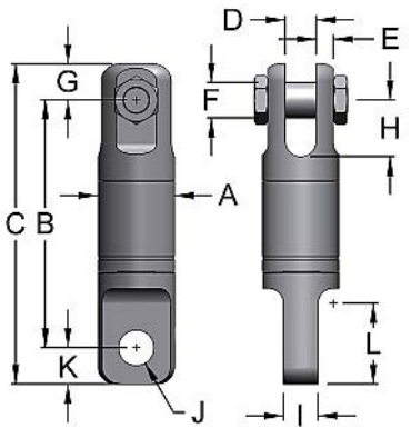 Miller High Pressure Stainless Steel Swivels Model EE-112HP Clevis to Eye WLL 8.5 tons (EE-112HP)
