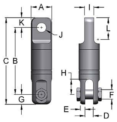 Miller Angular Contact Ball Bearing Swivel Model B-211 Eye to Jaw WLL 1.5 tons