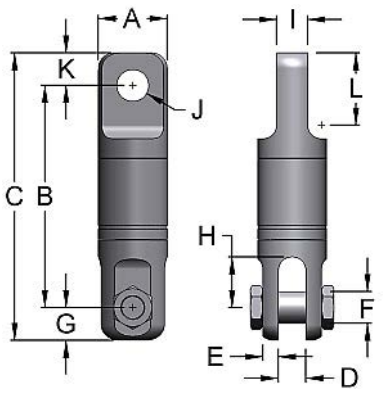 Miller High Pressure Stainless Steel Swivels Model EE-211HP Eye to Clevis WLL 8.5 tons (EE-211HP)