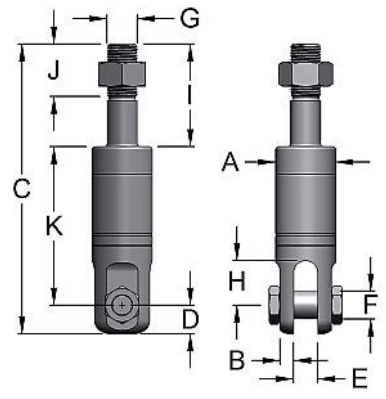 Miller High Pressure Stainless Steel Swivels Model C-311HP Stud to Clevis WLL 3 tons (C-311HP)