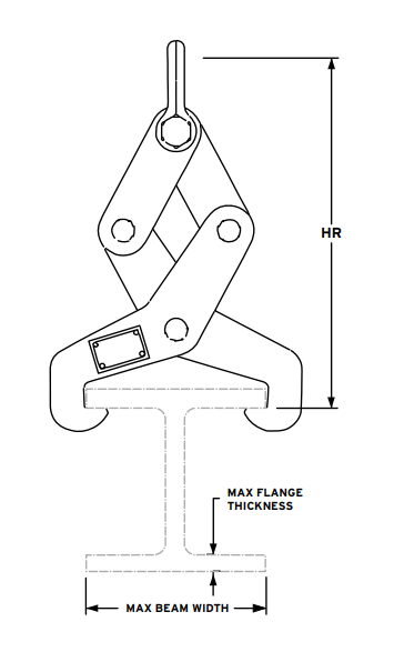 2,000 lbs Beam Tong 5-6" (25892)