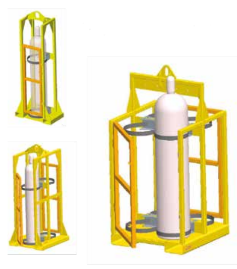 500 lbs 1-Tank Bottle Lifter With Straps And Locking Doors (20199)