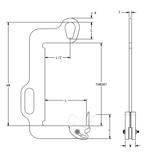 1,000 lbs Coil Lifter/Upender 13.0" Throat 17.0" Hr (14480)