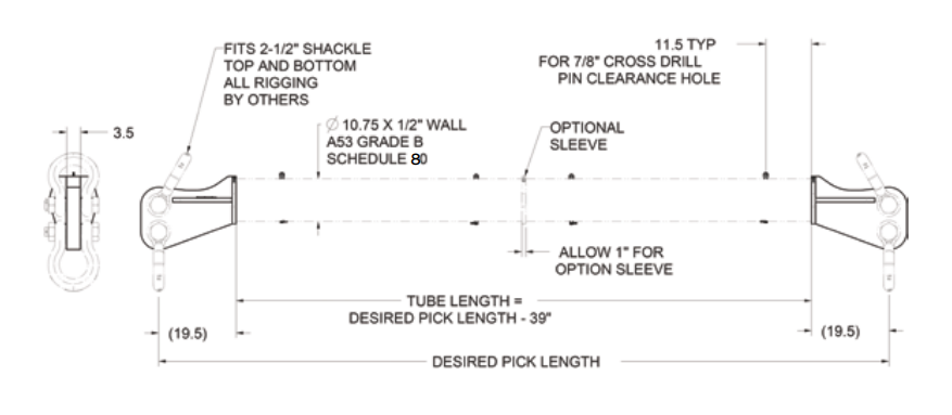 Spreader Beam HD End Cap - Pair (22525)