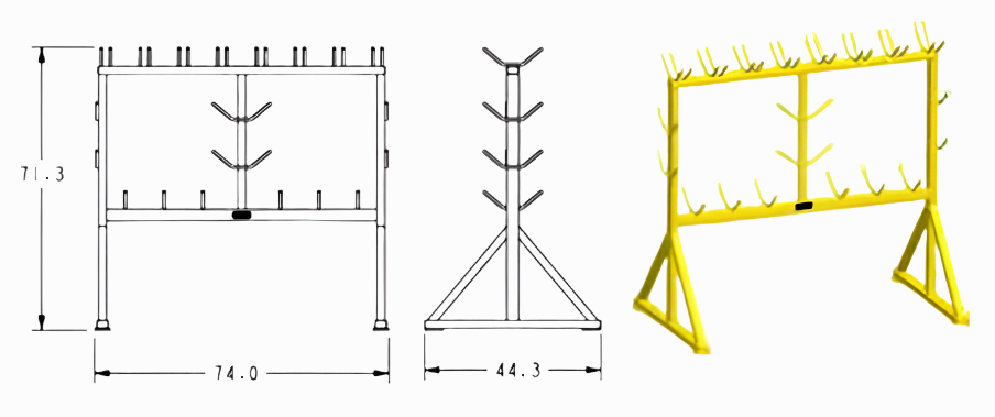 800 lbs Double Frame 72X74" (23557)
