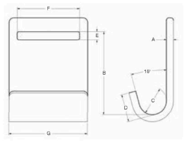 3/8" Flat Hook Style B (16401)