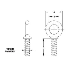 1 - 3 1/2 in Forged Alloy Coil Shoulder Eye Bolt 10,000 lbs WLL (48674)