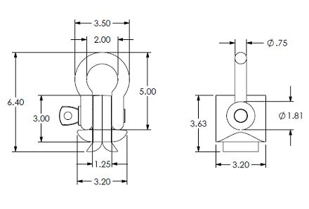 Forged Alloy Fast Lift System Clevis & Shackle (37930)