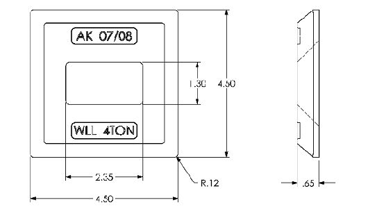 Forged Alloy Weld-In Square Plate (37960)