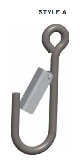 1" x 14" LATCHING J-HOOK STYLE A (16385)