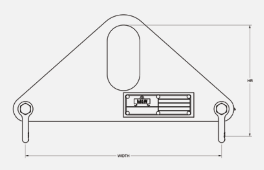 500 lbs X 36" Lift Beam 3/8" Bottom Shackle (20349)