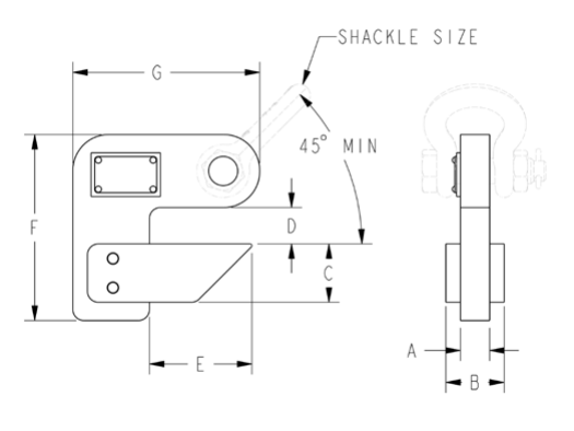 10,000 lbs Load Hooks Sold In Pairs / Rated As Pair (26216)