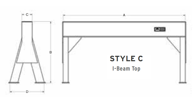 30,000 lbs Style C Mat Stand 24" Tall 47.5" Wide (16537)