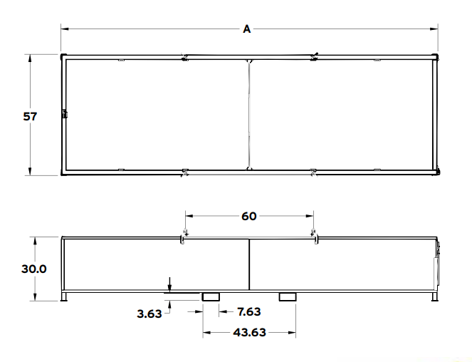 2,500 lbs Material Basket 172" Side Swing Door (25459)
