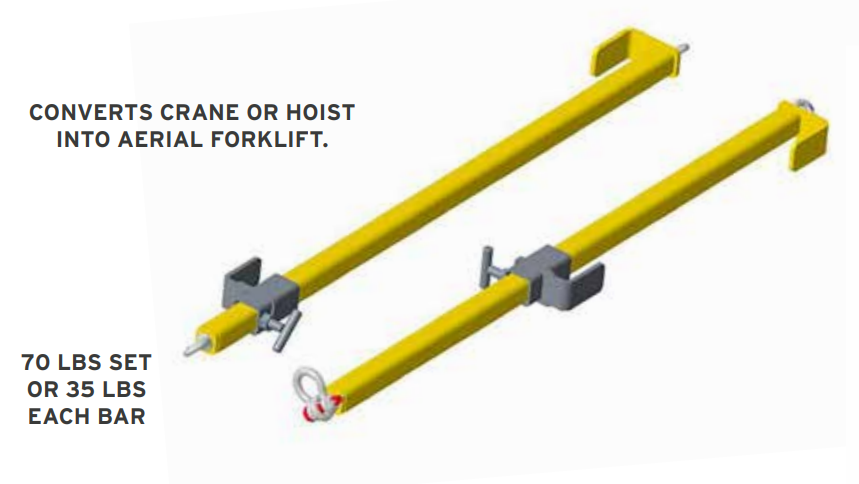 4,000# PALLET LIFT BAR PAIR *WLL IN PAIRS* (17449)