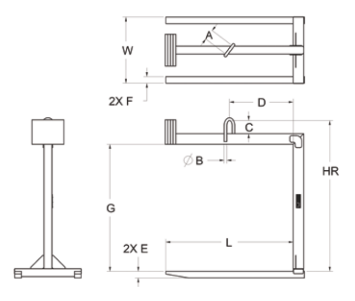 6,000 lbs Fixed Bale Pallet Lifter 48" Fork Length (14629)