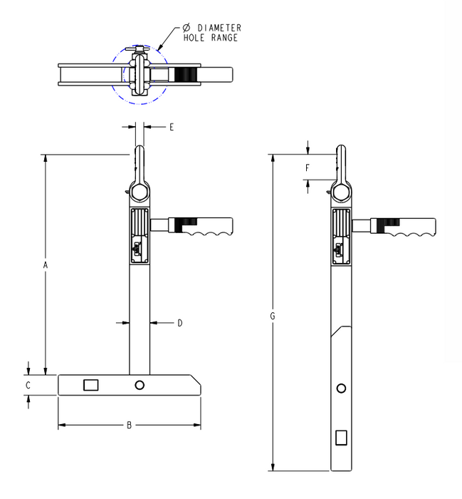 Pipe Lifter Toggle 10,000 Lb Wll 3.25"-5.50" (24995)