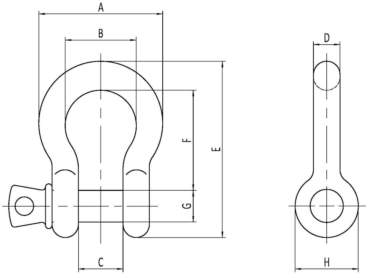 Forged Alloy Fast Lift System Shackle (60008)