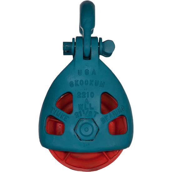Skookum 2200 Series 29 Ton 22" Half Sided Block with SWIVEL SHACKLE