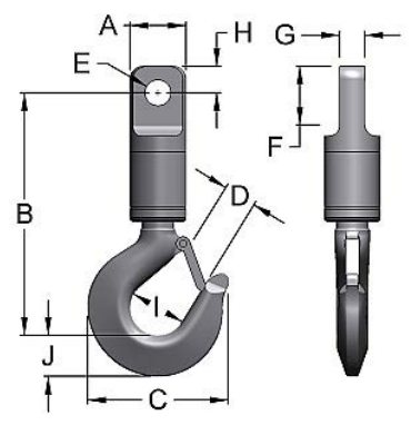 Miller Angular Contact Ball Bearing Swivel Model HH-215 Eye to Hook WLL 35 tons