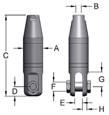 Miller Angular Contact Ball Bearing Swivel Model G-511 Socket to Jaw WLL 10 tons